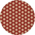 thumbnail image 1 of Ahgly Company Machine Washable Indoor Round Transitional Sunrise Orange Area Rugs, 4' Round, 1 of 7