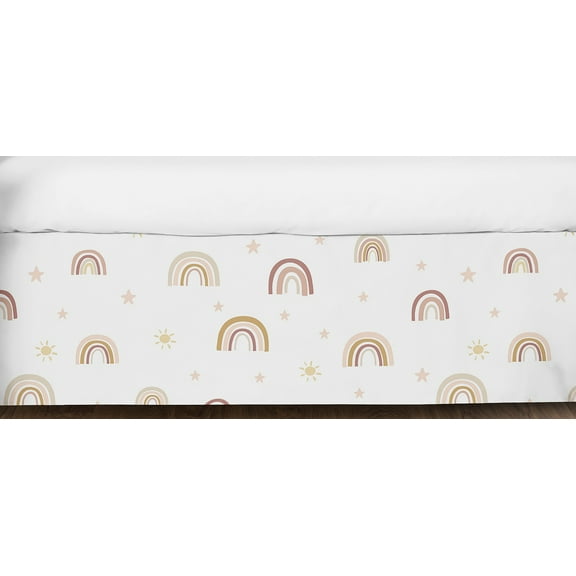 Boho Rainbow Dust Ruffle Crib Skirt by Sweet Jojo Designs