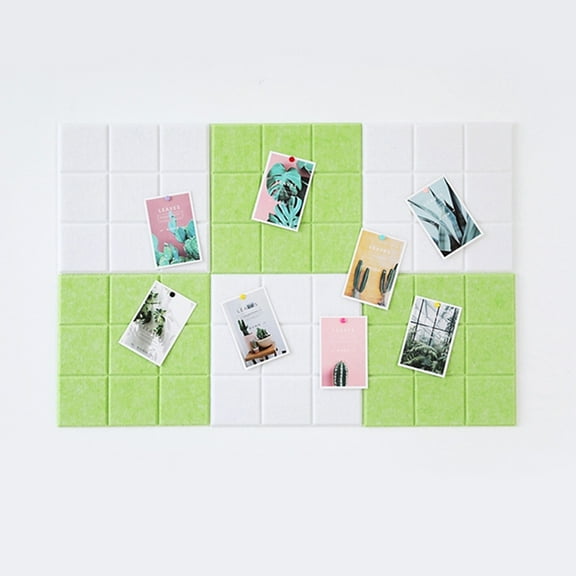 GOOHOCHY  4 Pcs Wall Nine Grid Display Board Square Felt White Office