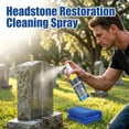 thumbnail image 2 of Headstone Restoration and Cleaning Spray - Tombstone Monument Cleaner for Granite Marble Cemetery Memorials - Gentle Stone Care Formula 100ml/3.4oz, 2 of 7