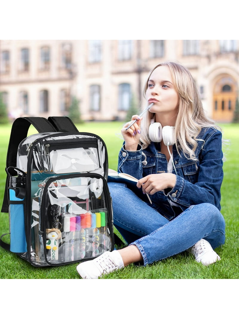 Clear PVC Backpack – Heavy Duty & Water-Resistant For School, Concerts, Stadium Security