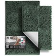 thumbnail image 1 of Juego de alfombras de baño de chenilla Hearth & Harbor, color verde Hunter, 1 of 9