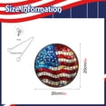 thumbnail image 3 of Penkiiy Acrylic Stained Glass Window Hanging American Flag Ornaments, Double -Sided 4th of July Red White and Blue Round Window Panel Art Crafts Decorations for Front Door Wall Tree Home Decor, 3 of 8