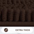 thumbnail image 4 of Chenille Striped Bathroom Rugs 47" x 17" Extra Thick and Absorbent Bath Rugs, Non-Slip Soft Plush Shaggy Bath Carpet, Machine Wash Dry, Bath Mats for Bathroom, Brown, 4 of 16