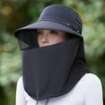 thumbnail image 2 of Btomtd Outdoor Sun Hat with Face & Neck Flap, UPF 50+ Wide Brim Breathable Fishing Hat for Hiking Travel Beach Cycling, Black, 2 of 6