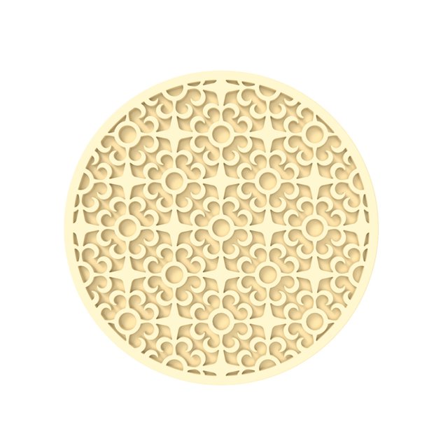 LCXmlly Reusable Coaster Retro Patterned Silicone Heat Insulation Easy to Clean Reusable Vintage Round Mat