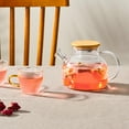thumbnail image 4 of Baalaka Glass Teapot Stovetop 20 OZ/600ml, Borosilicate Clear Tea Kettle with Bamboo Lid, Glass Tea pot with Removable Filter Spout, Teapot Blooming and Loose Leaf Tea Maker Tea Brewer for Camping, 4 of 6