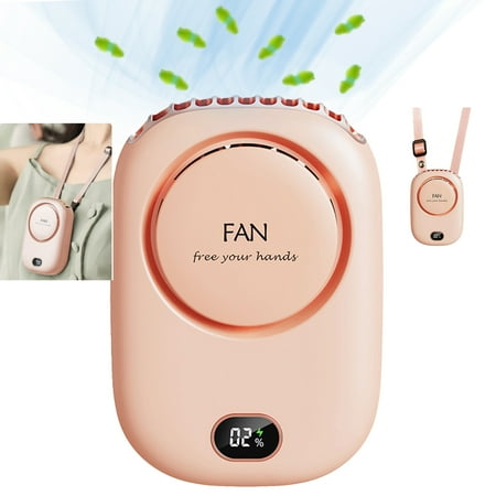 

Hanging Neck Fan Handheld Mini Fan Mini Personal Neck Fan with Adjustable Lanyard and Bracket for Kids Girls Boys Woman Man Home Outdoor Travel