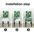 thumbnail image 3 of Tropical Floral Dining Room Chair Covers Set of 4 Tropical Leaves Jungle Seamless Watercolor Floral Pattern Parson Chair Slipcover Removable Washable Chair Protector for Home,Restaurant, 3 of 4