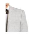 thumbnail image 3 of Bar III Men’s Slim-Fit Gray Plaid Linen Suit Jacket, 3 of 9