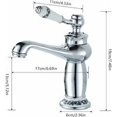 thumbnail image 4 of Grifo de baño, mezclador monomando de baño cromado, para lavabo o lavabo de baño, grifo mezclador ajustable para lavabo frío y caliente, 4 of 5