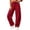 Wine, variant on Women's Fleece Barrel Pants Elastic Waist Drawstring Sweatpants Fall Casual Workout Going Out Trouser With Pockets