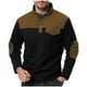 thumbnail image 1 of pstuiky camisas de hombre de manga larga, Sudadera con capucha para hombre, de color liso, manga larga, cuello alto, cuadros, bolsillos y botones, con bloques de color top de hombre xxl, 1 of 3