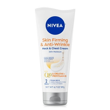 NIVEA Skin Firming & Anti-Wrinkle Neck & Chest Cream, Body Cream with Q10 and Creatine, 6.7 oz
