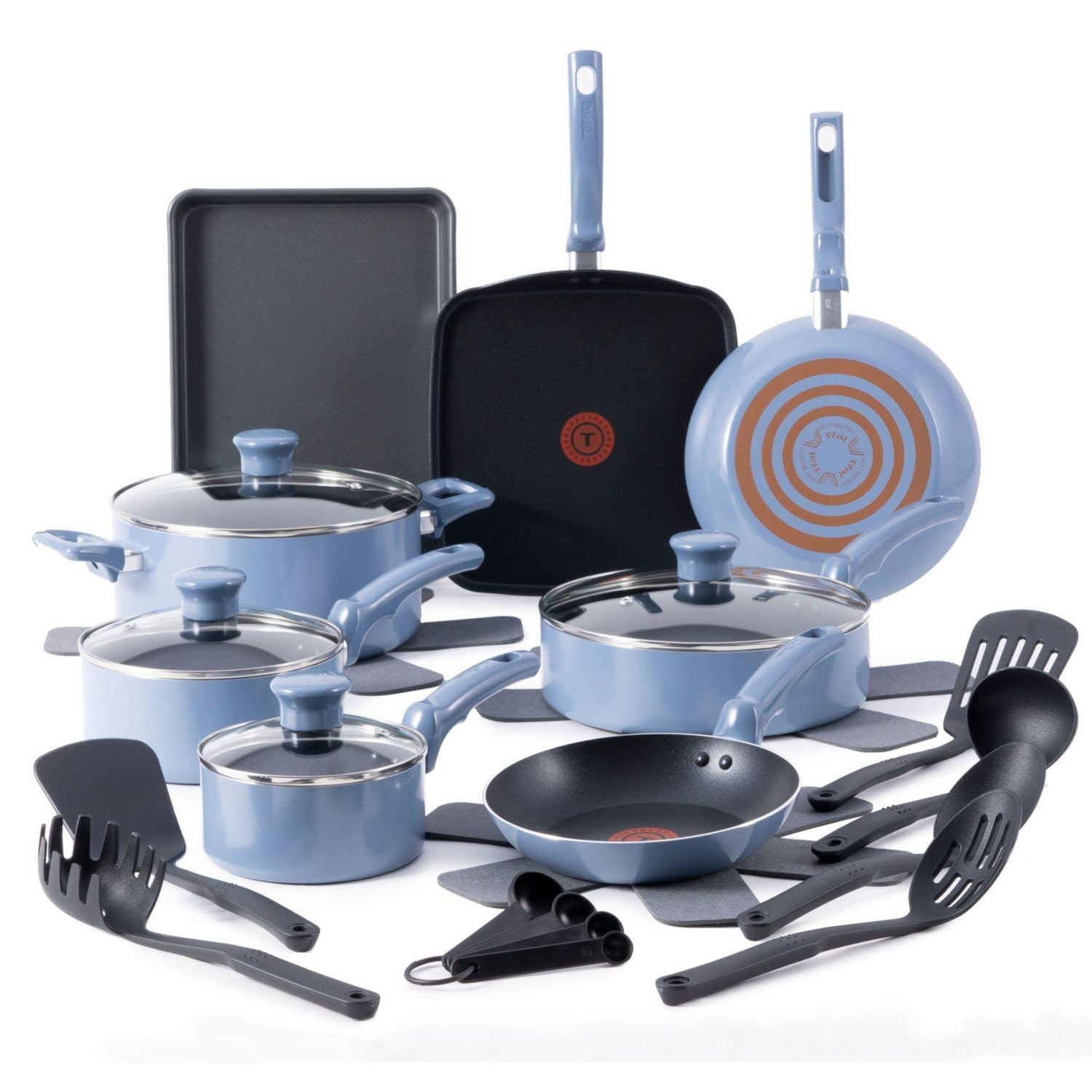 T-fal Kitchen Solutions, 22-Piece Recycled Aluminum Non-Stick