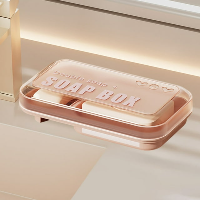 Soap Box Storage, European Style Bathroom Sink, Lid-integrated Drain, Waterproof Plastic Construction, for Home Bathroom, Travel Compact Design, Wall-mountable or Freestanding, Modern, Ihhxbz