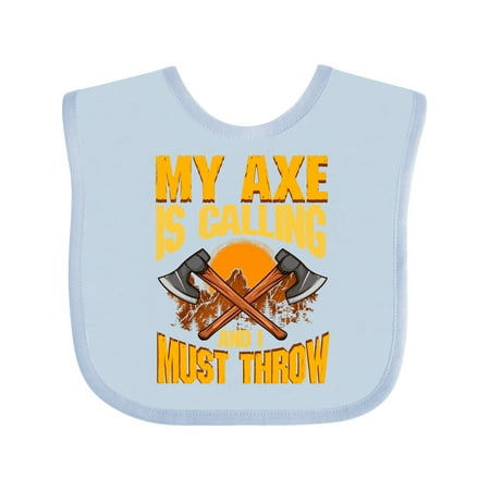 

Inktastic Axe Throwing Funny Gift Gift Baby Boy or Baby Girl Bib