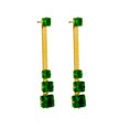 thumbnail image 5 of SPEKSEE Vintage Green Rhinestone Zircon Drop Earrings Accessories Geometric Square Charm Pendent Long Dangle Earring Ear Decorative Jewelry Gift for Friends Birthday Mother's Day, 5 of 5