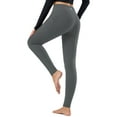 thumbnail image 2 of BALEAF Women's Fleece Lined Leggings Thermal Warm Winter Tights High Waisted Thick Yoga Pants Cold Weather with Pockets Deep Gray S, 2 of 6