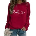 thumbnail image 4 of Wyzesi Chandails en Molleton Tricotés d'Automne pour Femmes Mode Décontractée Pull Confortable Imprimé Lettres Anglaises Chandails en Molleton Crops Gilet pour Femmes Chandails en Molleton Overd d'Automne pour Femmes Plus, 4 of 5