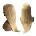 thumbnail image 3 of Human Hair Wig Blonde 613 Lace Front With 5X5 Closure 150% Density 22 inch Silk Straight, 3 of 7