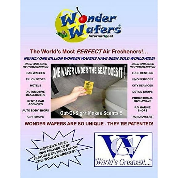 wonder wafers 25 ct individually wrapped new car air fresheners