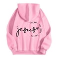 thumbnail image 3 of Womens Hoodies Jesus Loves You Hooded Sweatshirts Graphic Letter Print Sweatshirt Oversized Pullover Hoodies for Women Fall Outfits for Women 2025 Trendy College Clothes for Women, 3 of 3