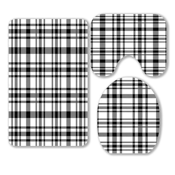 Buffalo Plaid Bathroom Rug