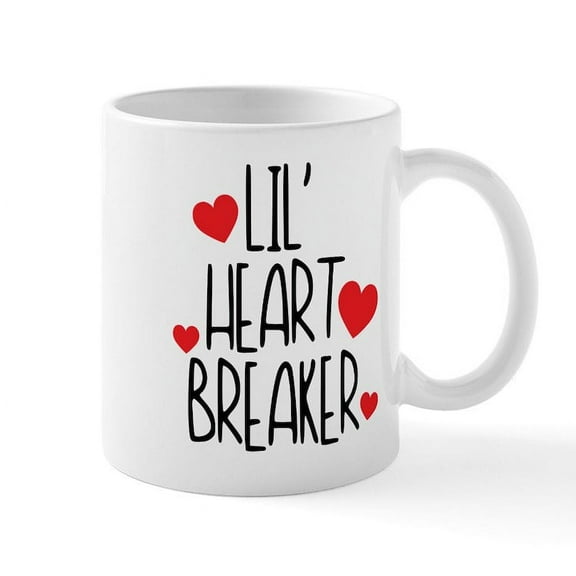 CafePress - Lil' Heart Breaker - 11 oz Ceramic Mug - Novelty Coffee Tea Cup