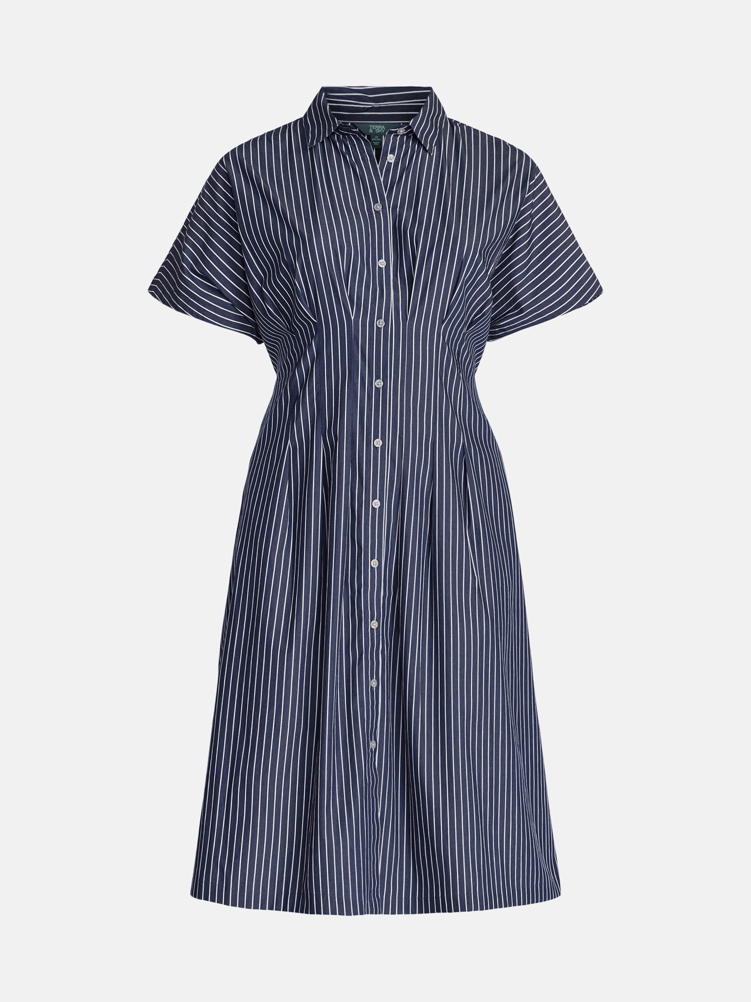 Terra & Sky Women's Plus Midi Fit and Flare Dress, Sizes 0X-4X