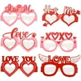 thumbnail image 1 of ColoMX 6 piezas de gafas en forma de corazón de lentes de papel de papel de San Valentín Favores de fiesta de San Valentín, 1 of 8