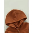 thumbnail image 5 of Bagilaanoe Toddler Baby Boy Girl Jacket Long Sleeve Zipper Hooded Sweatshirt with Pockets 12M 18M 24M 3T 4T 5T Kids Casual Outwear, 5 of 8