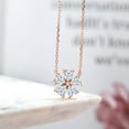 thumbnail image 4 of Gem Stone King 18K Rose Gold Plated Silver White Moissanite and White Lab Grown Diamond Pendant Necklace for Women (4.04 Cttw, Heart Shape 6MM, with 18 inch Chain), 4 of 5