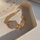 thumbnail image 1 of Pulsera de perlas vintage para mujer, pulsera de acero de titanio con nicho de sentido, pulsera para parejas, joyería, 1 of 4