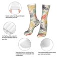 thumbnail image 3 of Xecao Butterfly Print Fashion No Heel Casual Crew Socks Cushioned Breathable for Men Women - Moisture wicking,Not easy to fade Suitable for daily, 3 of 7