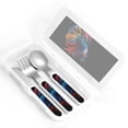 thumbnail image 4 of Kdxio Colorful Betta Fish Toddler Utensils Set - Kids Silverware Set, Set Kids Utensils Set with Case for Preschooler Children, 4 of 8