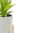 thumbnail image 4 of 8.25" Potted Green Artificial Agave Plant with Wooden Stand, 4 of 5