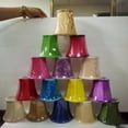 thumbnail image 1 of Pantalla de lámpara de pared de cristal con forma de vela E14, cubierta de tela y franela cepillada, 1 of 1
