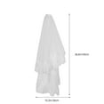 thumbnail image 2 of Luxshiny Simple Bridal Veil Luminous Design 1Set With Embroidery For Bridal Shower, 2 of 7