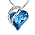 thumbnail image 3 of Collar de gargantilla de corazón Azul oscuro con piedra de nacimiento JM, 3 of 5