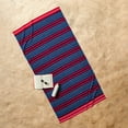 thumbnail image 3 of Better Homes & Gardens Coastal Clarence Striped Navy & Red Cotton-Blend Beach Towel, 3 of 7
