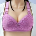thumbnail image 1 of Abcnature Bras for Women Back Buckle Embroidery Thin Style Ventilate Plus Size Bras without Steel Rim, 1 of 5