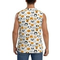 thumbnail image 4 of Bingfone Dog Faces Pattern Men's Tank Tops Workout Sleeveless Tee Shirts Running Beach Tanks for Men-X-Large, 4 of 8