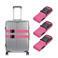 thumbnail image 2 of FURNIX Luggage Strap,Two-Bag Connector Strap,Three-Luggage Attachment Strap,Carry-On Luggage Strap,Adjustable Suitcase Belt,Travel Luggage Packing Strap,Luggage Add-On Strap Pink 5X166Cm, 2 of 8