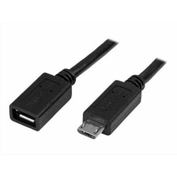 StarTech 0.5m Micro-USB Extension Cable, Black