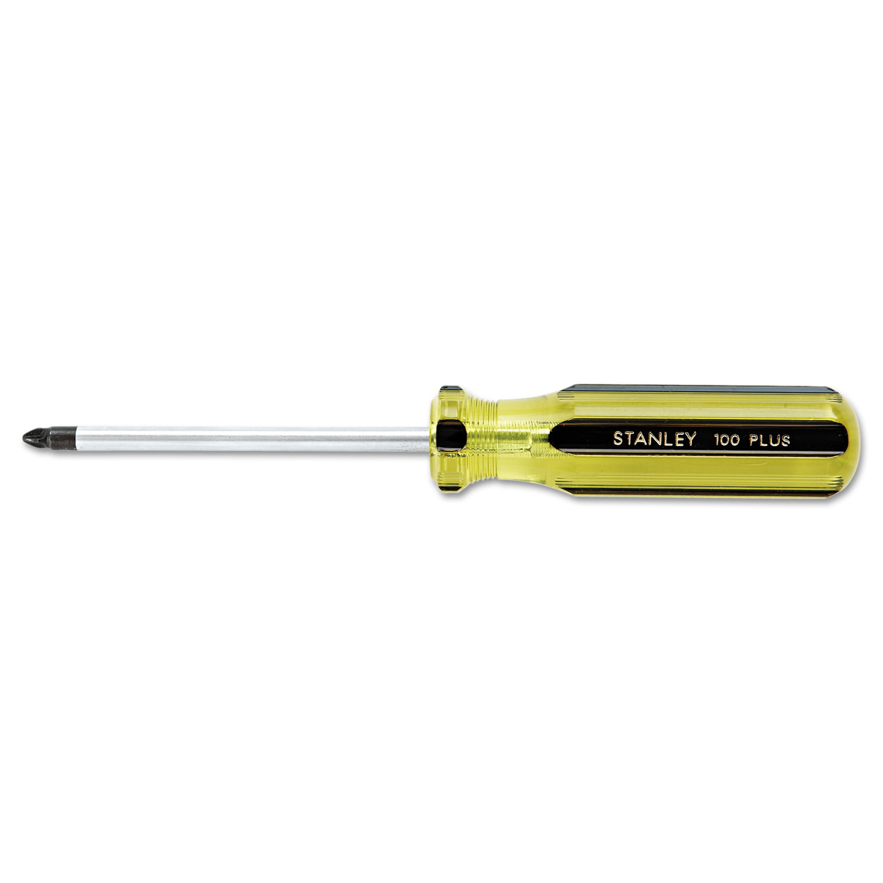 Stanley 66-011 100 Plus Standard Slotted Tip Screwdriver 1/4 Inch X 6 Inch 