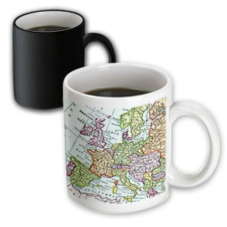 

Vintage European map of Western Europe - Britain UK France Spain Italy etc - retro geography travel 11oz Magic Transforming Mug mug-112938-3