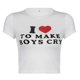thumbnail image 3 of Crop Top Woxlica I Love to Make Boys Lry Y2K para mujer, 3 of 5