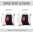 thumbnail image 6 of Red and Grey Abstract Art Pillow Cover, Modern Black White Wall Decorative Throw Pillows Cushion Cover for Bedroom Sofa Living Room 18 x 18 Inch Set of 2, 6 of 7