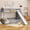 Grey, variant on HICOMILA Twin Over Full Bunk Bed with Slide, Storage Staircase, Pine Solid Wood Bunk Bed with Safety Guardrails, No Box Spring Needed, White/Grey